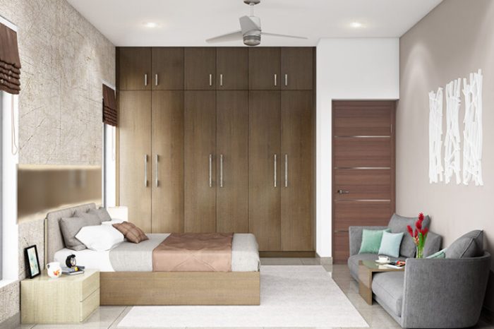 Bedroom interior cupboard design in chennai