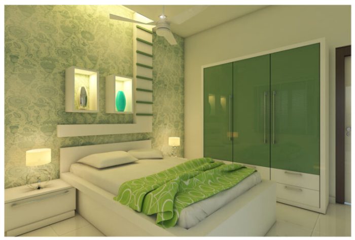 Bedroom interior design kerala style